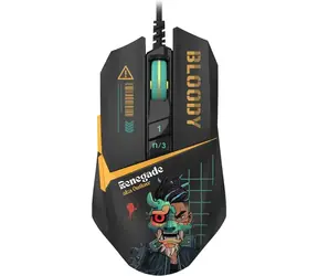 A4Tech Bloody W63 Max czarna / Mysz optyczna do gier / 12 000 DPI / 2000 Hz / RGB / USB