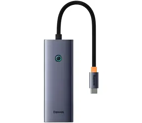 Baseus UltraJoy szary / hub USB 5v1 / 1x HDMI 4K 30Hz / 4X USB-A 3.0