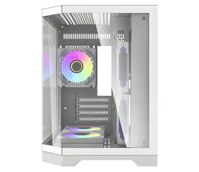 darkFlash FT350 biały / obudowa PC / Mini wieża / M-ATX / ITX / 5x ARGB / przezroczysty panel boczny / bez zasilacza