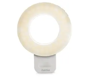 HAMA ToGo / 3,8-calowa okrągła lampa LED do smartfona / ładowalna / 3 temperatury barwowe