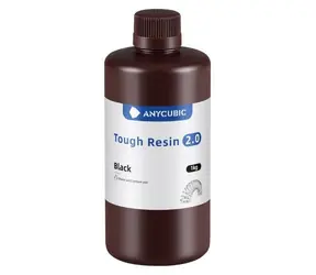 Anycubic Tough Resin 2.0 czarny 1 kg / Żywica UV - materiał do druku w płynie / 365-405 nm