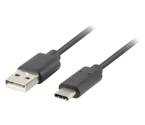 Lanberg USB-C (M) - USB-A (M) 1,8 m czarny / Kabel USB-C do USB-A / USB 2.0 / QC 3.0