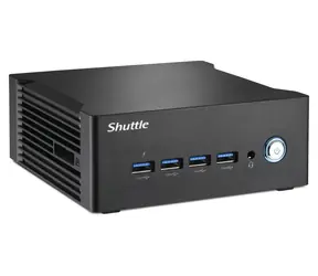 Shuttle NT10H5 czarny / Mini-PC barebone / Intel Core Ultra 5 125H / Intel Arc / 2x SO-DIMM DDR5 / M.2 NVMe / Bez systemu operacyjnego