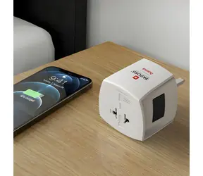 Adapter wtyczki podróżnej HAMA MUV Micro / 2-biegunowy / 200 krajów / 100-250 V