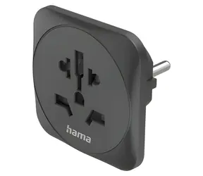 Adapter wtyczki podróżnej HAMA do EU / 3-pinowego / 110-250 V