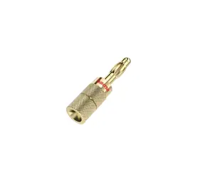 Adapter bananowy HAMA do głośników / Adapter audio / pozłacany / skręcany / zestaw 4 szt.