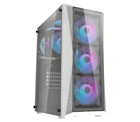 darkFlash DK352 PLUS biały / Obudowa komputera / Middle Tower / ATX / E-ATX / szkło hartowane / 4× ARGB