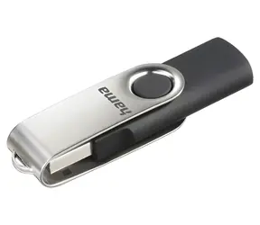 HAMA Rotate FlashPen czarno-srebrny / Pendrive / USB 2.0 / 8 GB / 6 MB/s