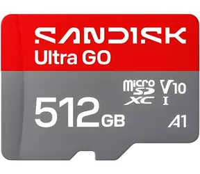 Karta pamięci SanDisk Ultra GO 512 GB / microSDXC / UHS-I / Klasa 10 / A1 / odczyt 190 MB/s
