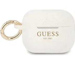 Guess GUAPSGGEH biały / Etui silikonowe / Brokat / do Apple AirPods Pro