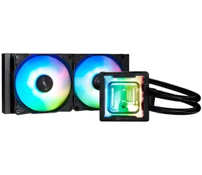 Bitfenix 240 mm czarny / chłodzenie wodne procesora AIO / 2× 120 mm / ARGB / cienki 27 mm / AMD + Intel