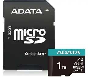 Karta ADATA Micro SDXC Premier Pro 1 TB / UHS-I / U3 / V30 / A2 / R: 100 MB/s / W: 85 MB/s