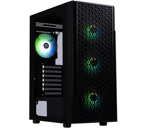 Bitfenix Proton czarny / Obudowa / ATX / 4× 120mm FRGB / USB 3.0 + 2× USB 2.0 / bez zasilacza / szkło hartowane