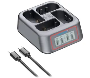 Ładowarka fotograficzna Patona 4- Port Canon LP-E6/LP-E6N/LP-E6P/LP-E6NH / Power Delivery / USB-C