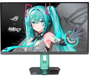 27" Asus ROG Strix XG27ACMEG-G Hatsune Miku Edition / Monitor / Szybki IPS / QHD / 260 Hz / 0,3 ms / HDMI 2.1 + DP + USB-C