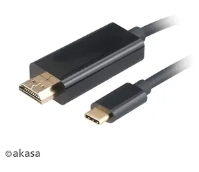 Akasa AK-CBCA12-18BK / kabel przejściowy USB-C do HDMI / 4K@60Hz / 1,8 m