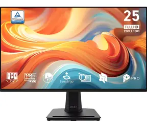 24,5" MSI PRO MP251 E14L czarny / Monitor / IPS / FHD / 16:9 / 144 Hz / HDMI / VESA