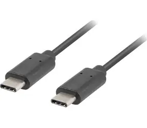 Lanberg CA-CMCM-10CU-0005-BK czarny / Kabel USB-C / USB-C (M) - USB-C (M) / 0,5 m