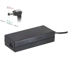 Akyga / Ładowarka do laptopa / 19V / 6,3 A / 120W / złącze 5,5x2,5 mm