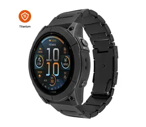 Pasek tytanowy FIXED czarny / Pasek / Garmin QuickFit 22 mm / Titan / Powłoka PVD