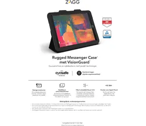 ZAGG Rugged Messenger czarny / klawiatura + etui do iPada 9,7" / wytrzymałe etui ze stojakiem / uchwyt na Apple Pencil