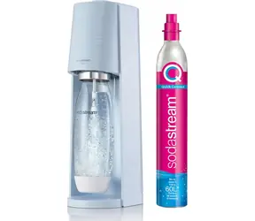 SodaStream Terra niebieski / Urządzenie do produkcji napojów gazowanych / Bez BPA / 1 butelka 1 l / 1 gaz CO2