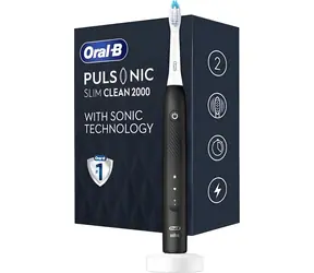 Oral-B Pulsonic Slim Clean 2000 czarna / Szczoteczka soniczna / 2 tryby czyszczenia / timer