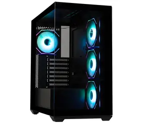 Bitfenix CETO Cube czarny / obudowa PC / ATX / 4X 120mm ARGB / 2x USB 3.0 + USB-C / bez zasilacza / szkło hartowane