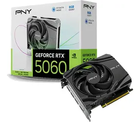 PNY GeForce RTX 5060 Single Fan 8GB / Karta graficzna / 2280MHz / 8GB GDDR7 / 128-bit / 1x HDMI + 3x DP / 550W (8)