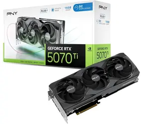 PNY GeForce RTX 5070 Ti OC Triple Fan PLUS 16 GB / Karta graficzna / 16 GB GDDR7 / DLSS4