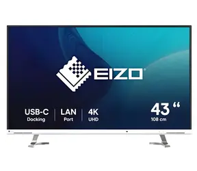 42,5" Eizo EV4340X-WT biały / Monitor / IPS / 4K UHD / USB-C / KVM / Repro