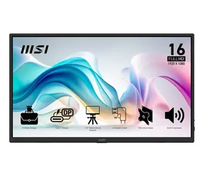 15,6" MSI PRO MP165DE E6 czarny / Monitor / IPS / Full HD / HDMI + USB-C / Przenośny