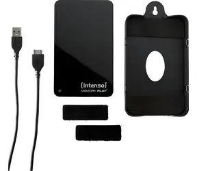 INTENSO Memory Play 2 TB czarny / Dysk zewnętrzny / 2,5" / USB 3.2 Gen 1 / R: 85 MB/s / Szerokość: 75 MB/s