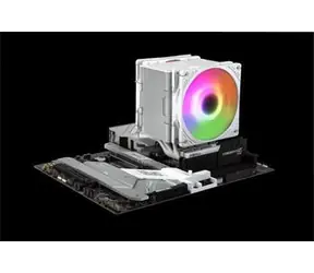 Scythe Mugen 6 Dual Fan ARGB biały / chłodzenie procesora / 2× 120 mm / PWM / 350-2500 obr./min / LGA1851 / AM4, AM5