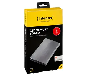 INTENSO Memory Board 2TB antracyt / Dysk zewnętrzny / 2,5" / USB 3.2 Gen 1 / R: 85 MB/s / Szer.: 75 MB/s