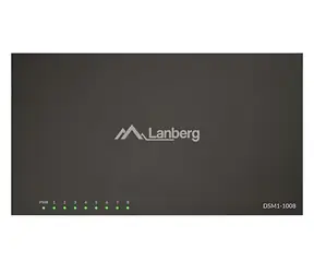 Lanberg DSM1-1008 / Przełącznik / 8- Port / Gigabit Ethernet / Niezarządzany