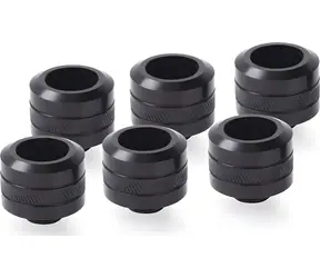 Alphacool Eiszapfen PRO 16mm HardTube sześć sztuk w opakowaniu, czarne / Złączka zaciskowa / G1/4" / 6 szt.