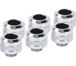 Złączka Alphacool Eiszapfen PRO 13mm HardTube G1/4" chrom / 6 szt.