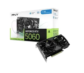 Karta graficzna PNY GeForce RTX 5060 Dual Fan OC 8 GB / 8 GB GDDR7 / 128-bit / 1x HDMI + 3x DP / 180 W