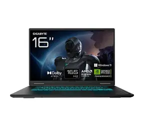 GIGABYTE GAMING A16 czarny DE / Notebook / 16" IPS WUXGA 165Hz / AMD RYZEN 7 260 / 16 GB DDR5 / 1 TB SSD / RTX 5070 8 GB