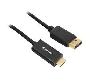 Sharkoon DisplayPort 1.2 - HDMI 4K czarny / Kabel / aktywny / 4K 60Hz / 3M