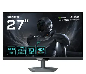 27" GIGABYTE G27Q20 czarny / Monitor / SS-IPS / QHD 2560×1440 / 200 Hz / 0,5 ms / 1000:1 / 350 cd/m2 / 2× HDMI + DP
