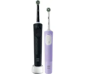 Oral-B Vitality Pro D103 Duo czarno-fioletowa / Szczoteczka elektryczna / oscylacyjna / 3 tryby czyszczenia / 2 rączki