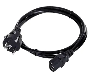 Savio CL-138 czarny / Kabel zasilający / IEC C13 (M) - Typ E (F) / 1,2 m