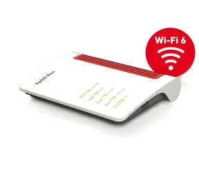 Router światłowodowy AVM FRITZ! Box 5530 / Wi-Fi 6 / 2,4 GHz i 5 GHz / 2400 Mbit/s / 2,5G LAN / SFP