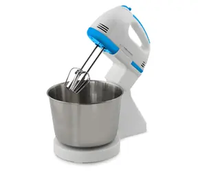 Mikser ręczny Esperanza EKM019WB biały / Mikser ręczny z miską / 150 W / 7 ustawień prędkości / 2,5 l