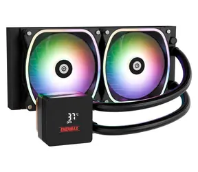 Enermax Aquafusion II ARGB 240 / Zestaw chłodzenia wodnego / 2x 120 mm / 500-1800 obr./min / 27,4 dB / Intel i AMD