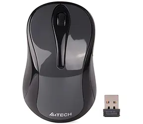 A4Tech G3-280N szara / Bezprzewodowa mysz optyczna / 1200 DPI / 2,4 GHz / Cichy klik / 3 przyciski / Bateria 1x AA
