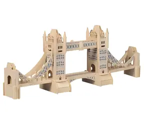 Woodcraft Drewniana układanka 3D Tower Bridge / 104 elementy / od 8 lat / Poziom trudności: średni