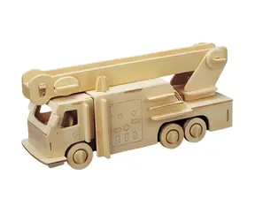 Puzzle 3D Woodcraft Strażacy / od 6 lat / Poziom trudności: niski